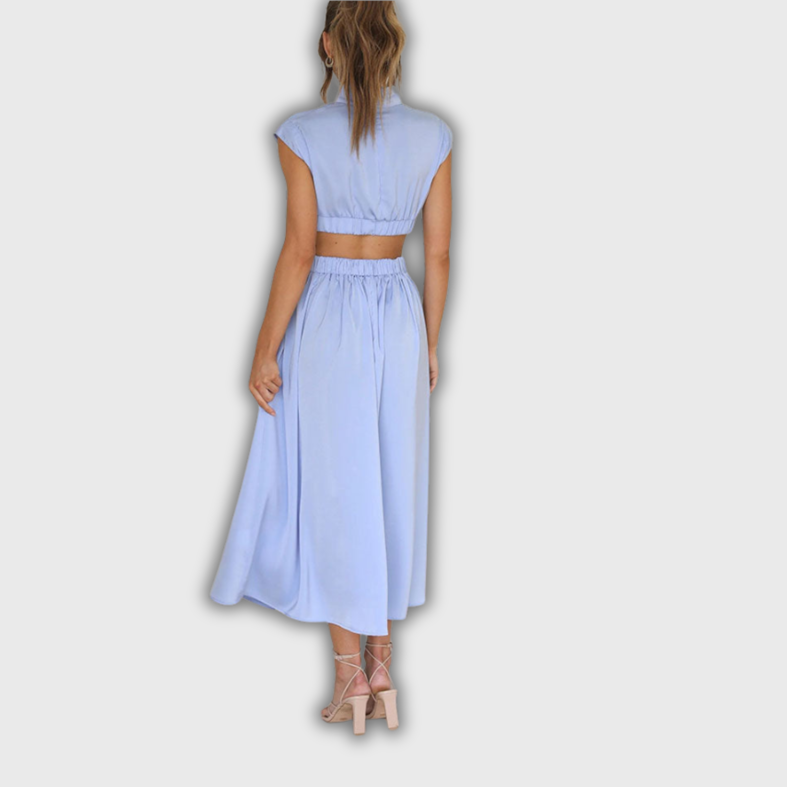 Liana | Midi-jurk met Cut-Out en Zakken