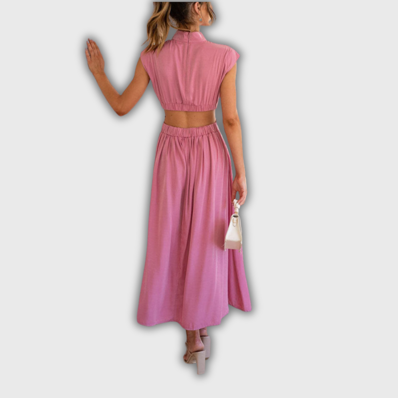 Liana | Midi-jurk met Cut-Out en Zakken