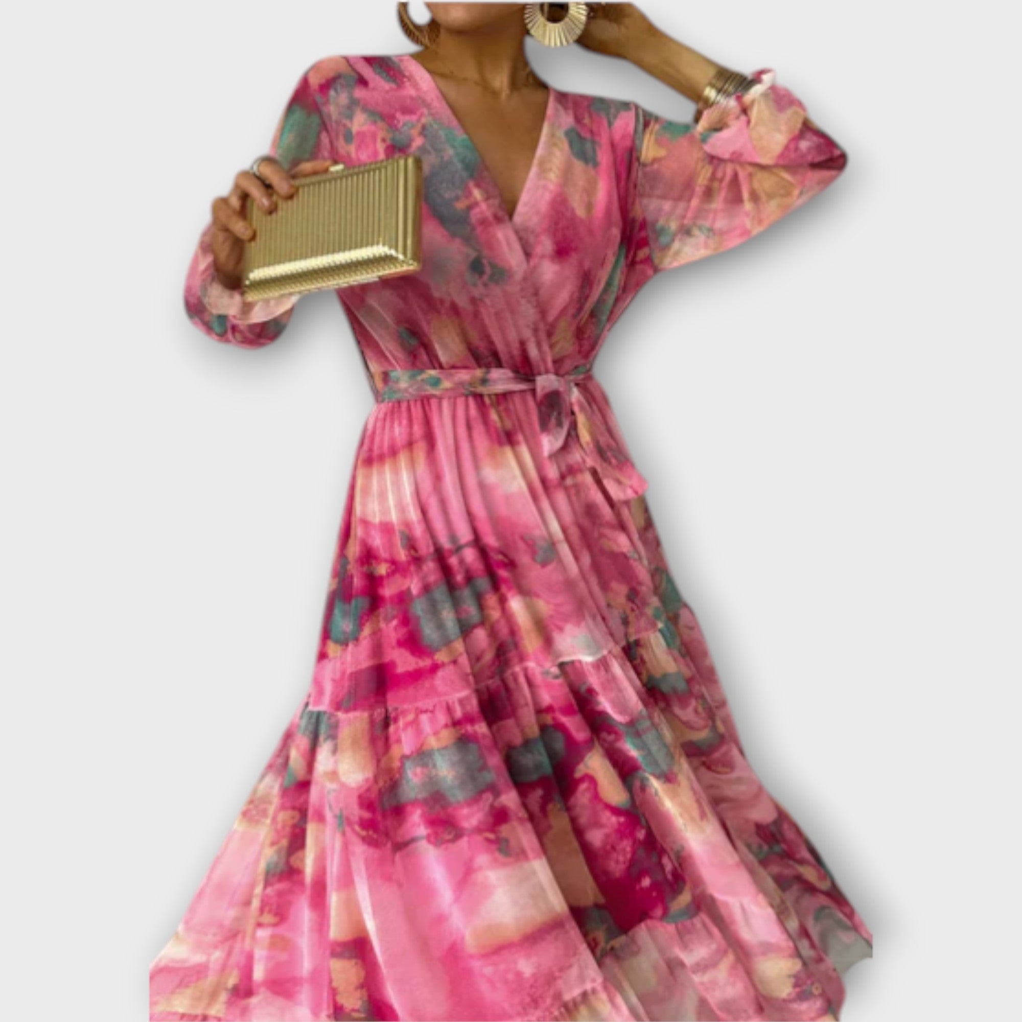 Evelyn | Aquarel-droom-maxidress