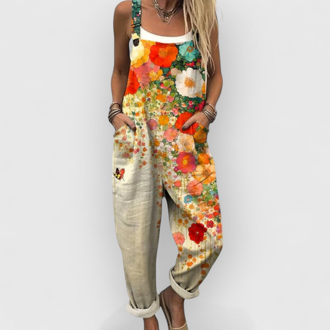 Calista | Vintage Bloemen Jumpsuit Dames