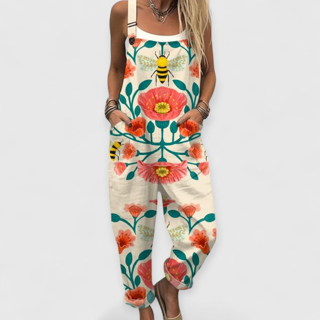Isla | Vintage Bloemen Jumpsuit Dames