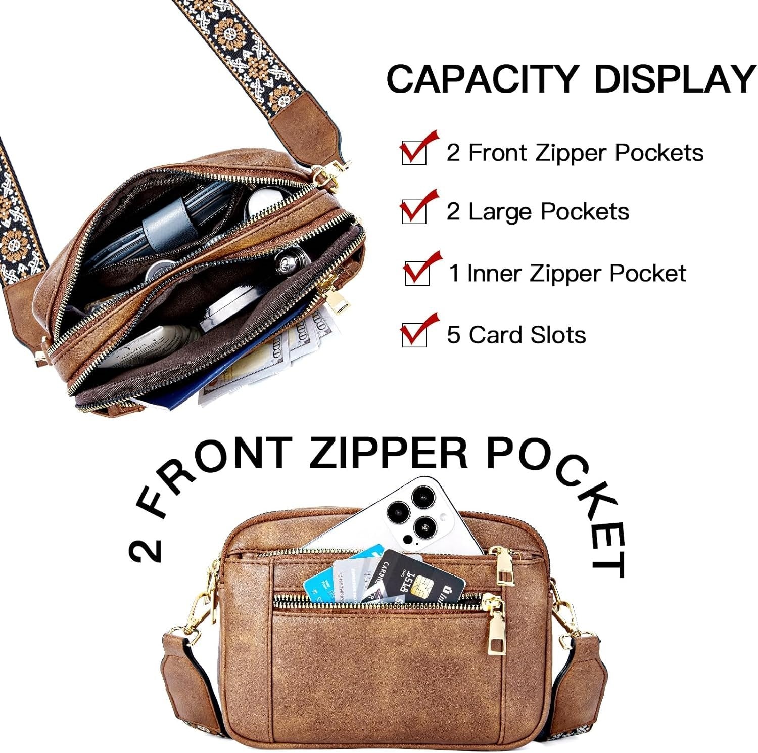 Sophie™ – Elegante leren schoudertas