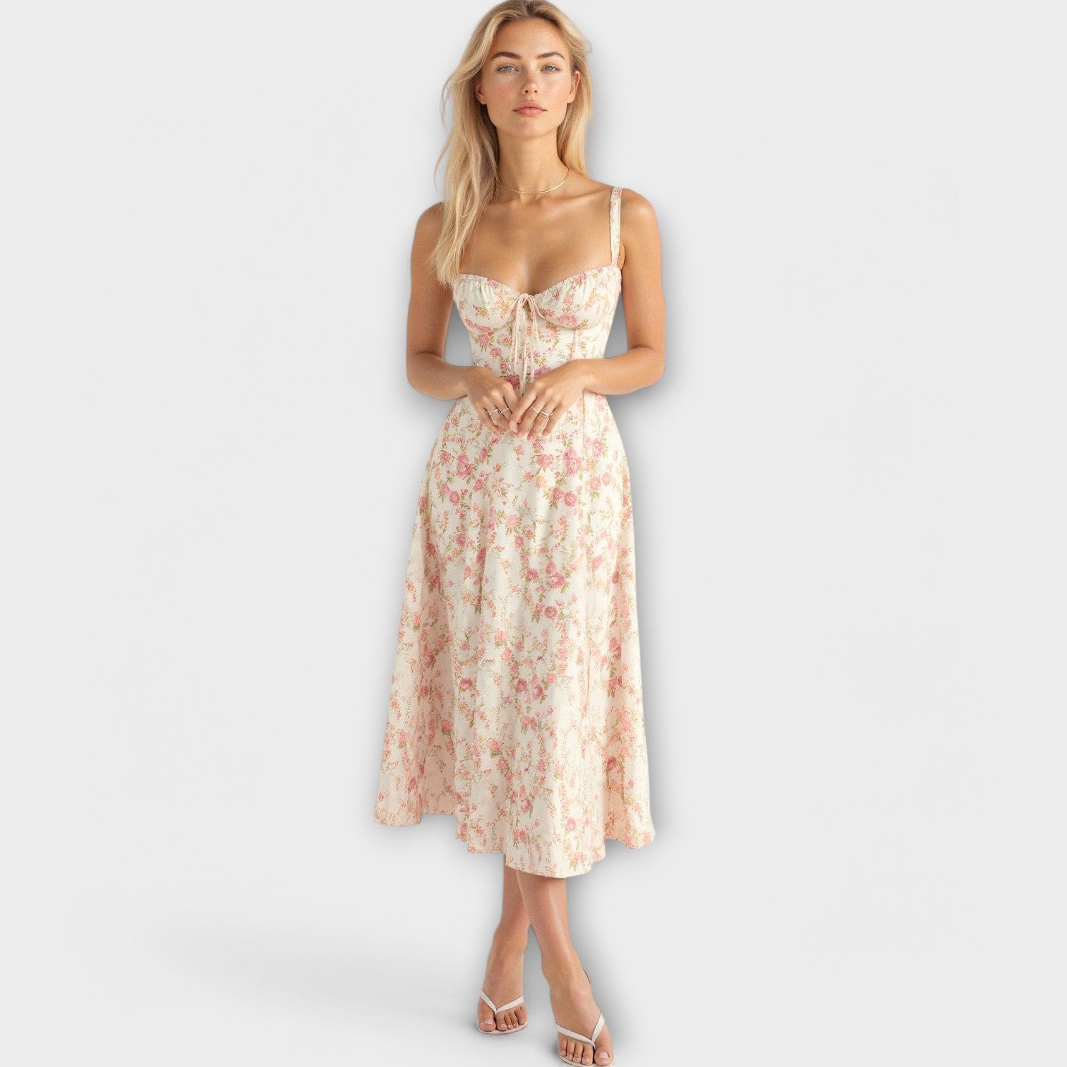 Kiana | Korset Midi-jurk