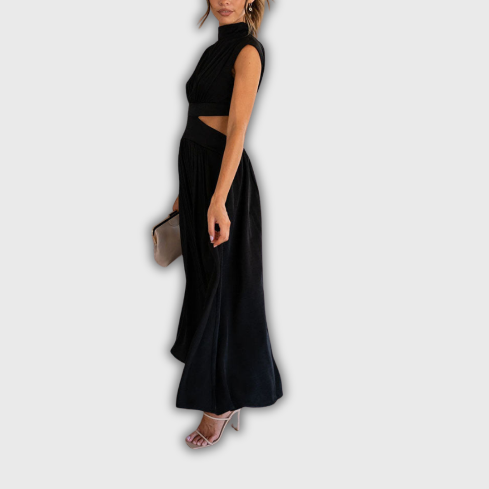 Liana | Midi-jurk met Cut-Out en Zakken