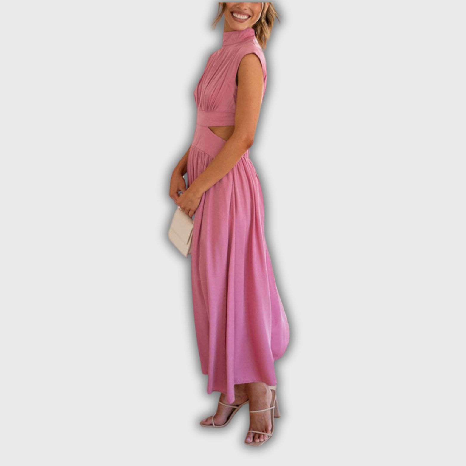 Liana | Midi-jurk met Cut-Out en Zakken