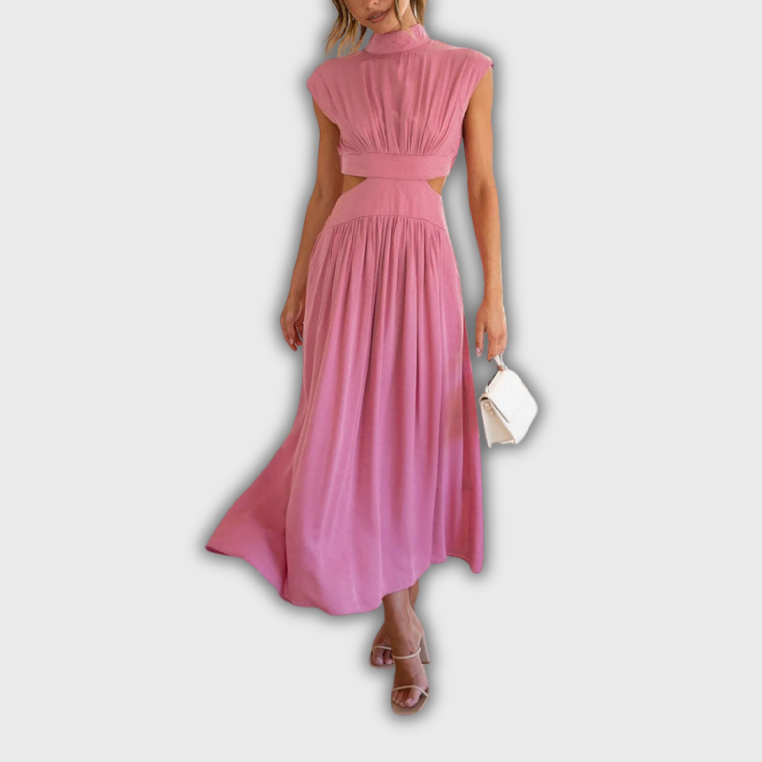 Liana | Midi-jurk met Cut-Out en Zakken