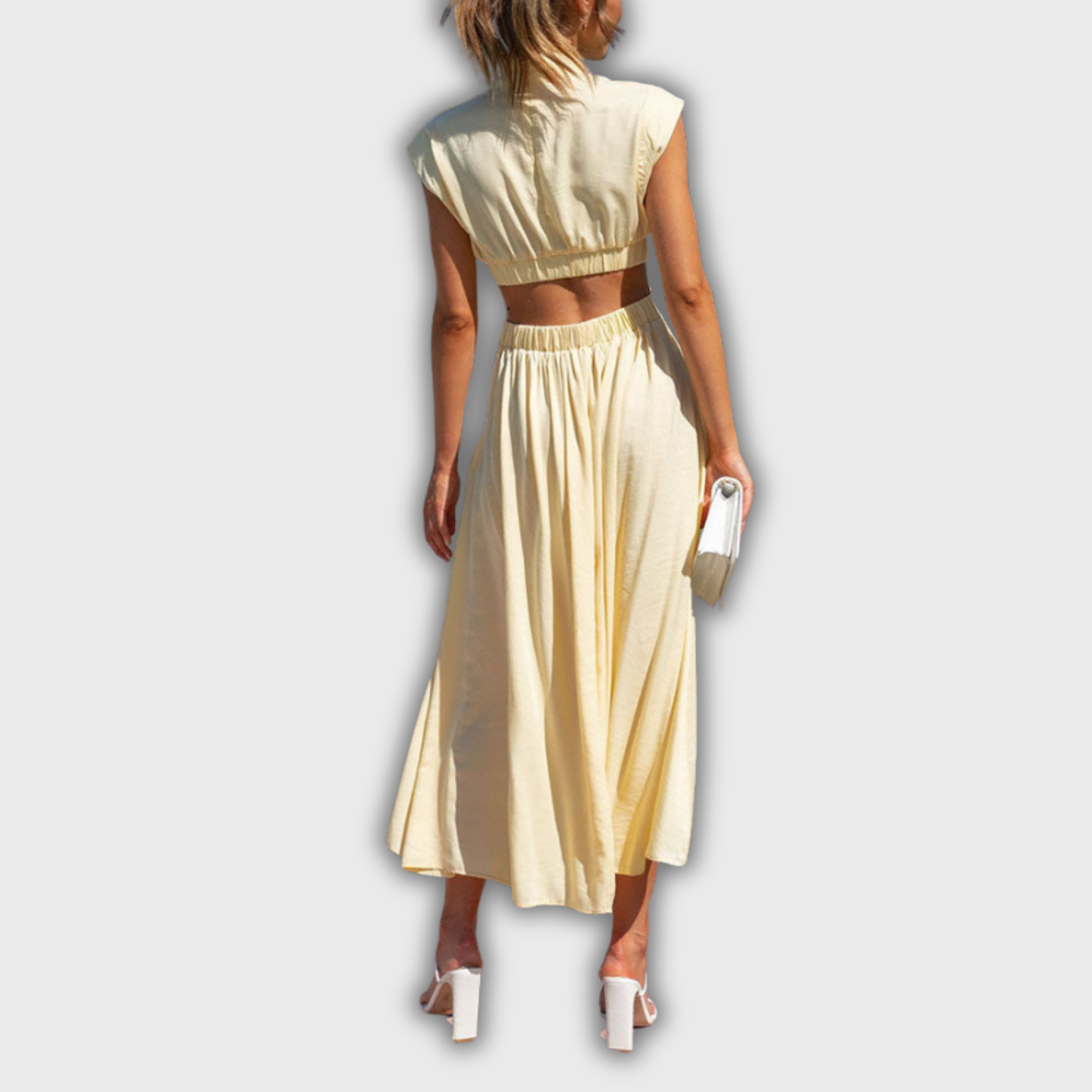 Liana | Midi-jurk met Cut-Out en Zakken