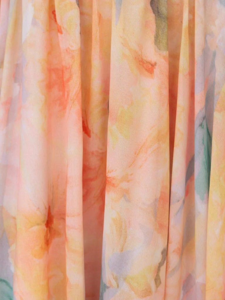 PEACH | Luchtige jurk in perzikkleur