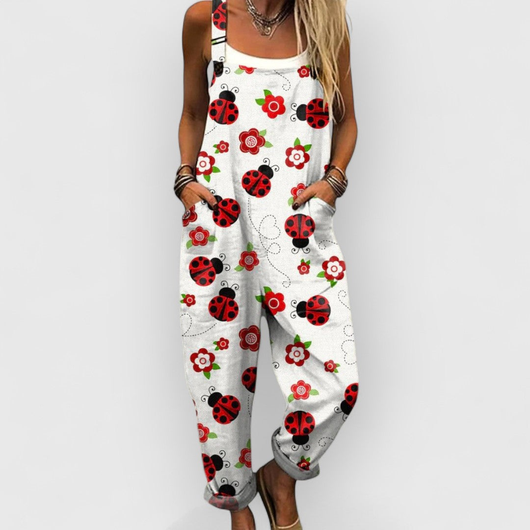 Alethea | Dames Vintage Bloemen Jumpsuit